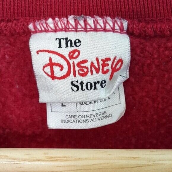Disney Store Mens Donald Duck Sweatshirt Red Large Pullover Long Sleeve VTG - Picture 5 of 7